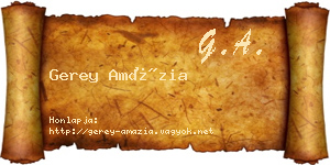Gerey Amázia névjegykártya